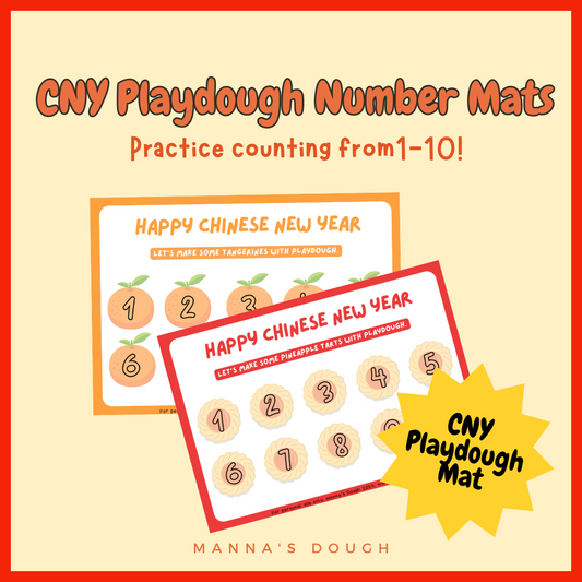 CNY Printable -  CNY Playdough Number Mats  [Free download]