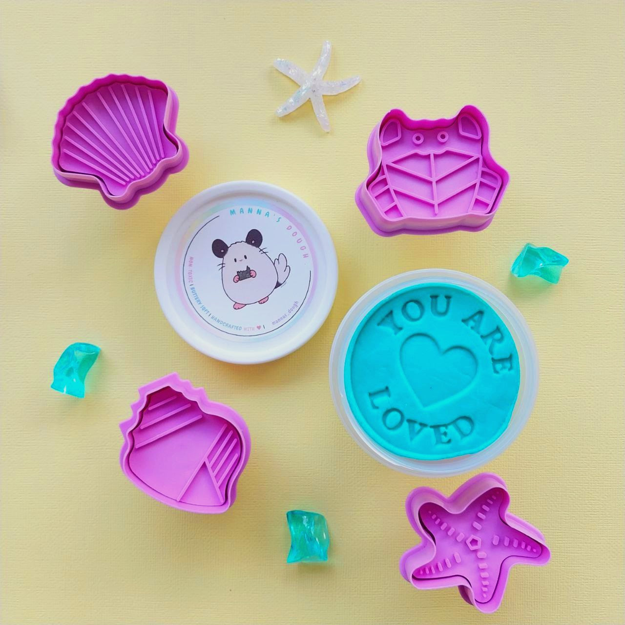Ocean Odyssey Party Pack (Bundle C - Tattoo + Reusable Stickers + Playdough + Stamper)