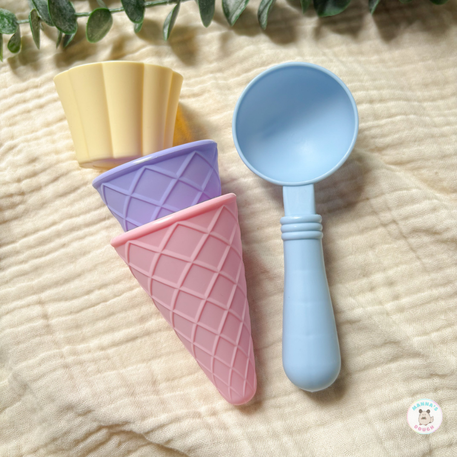 Pastel Ice Cream Cone Set