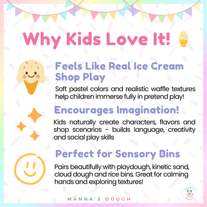 Pastel Ice Cream Cone Set