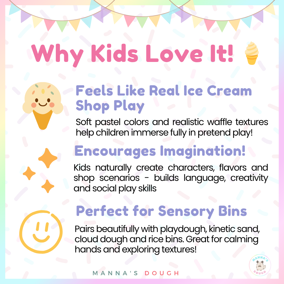 Pastel Ice Cream Cone Set