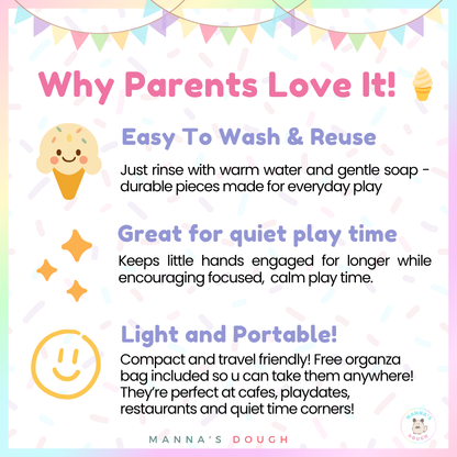 Pastel Ice Cream Cone Set