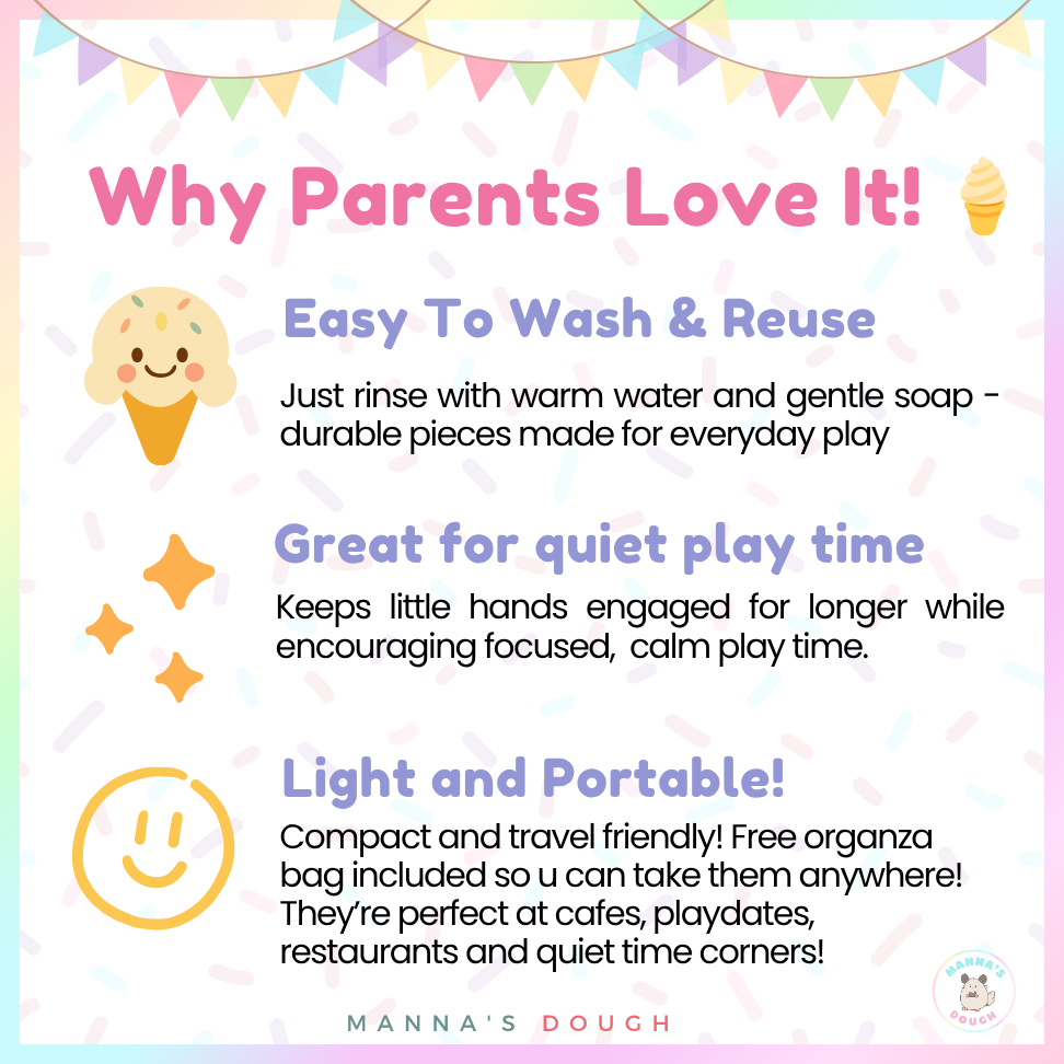 Pastel Ice Cream Cone Set