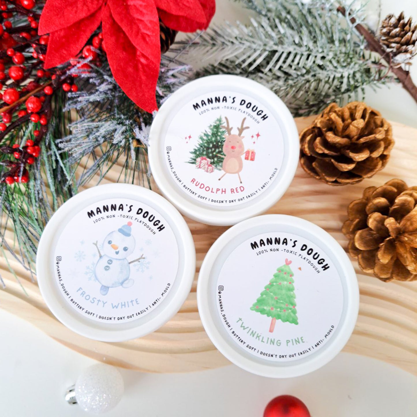 Holiday Bundle of 3  |  Christmas Playdoughs