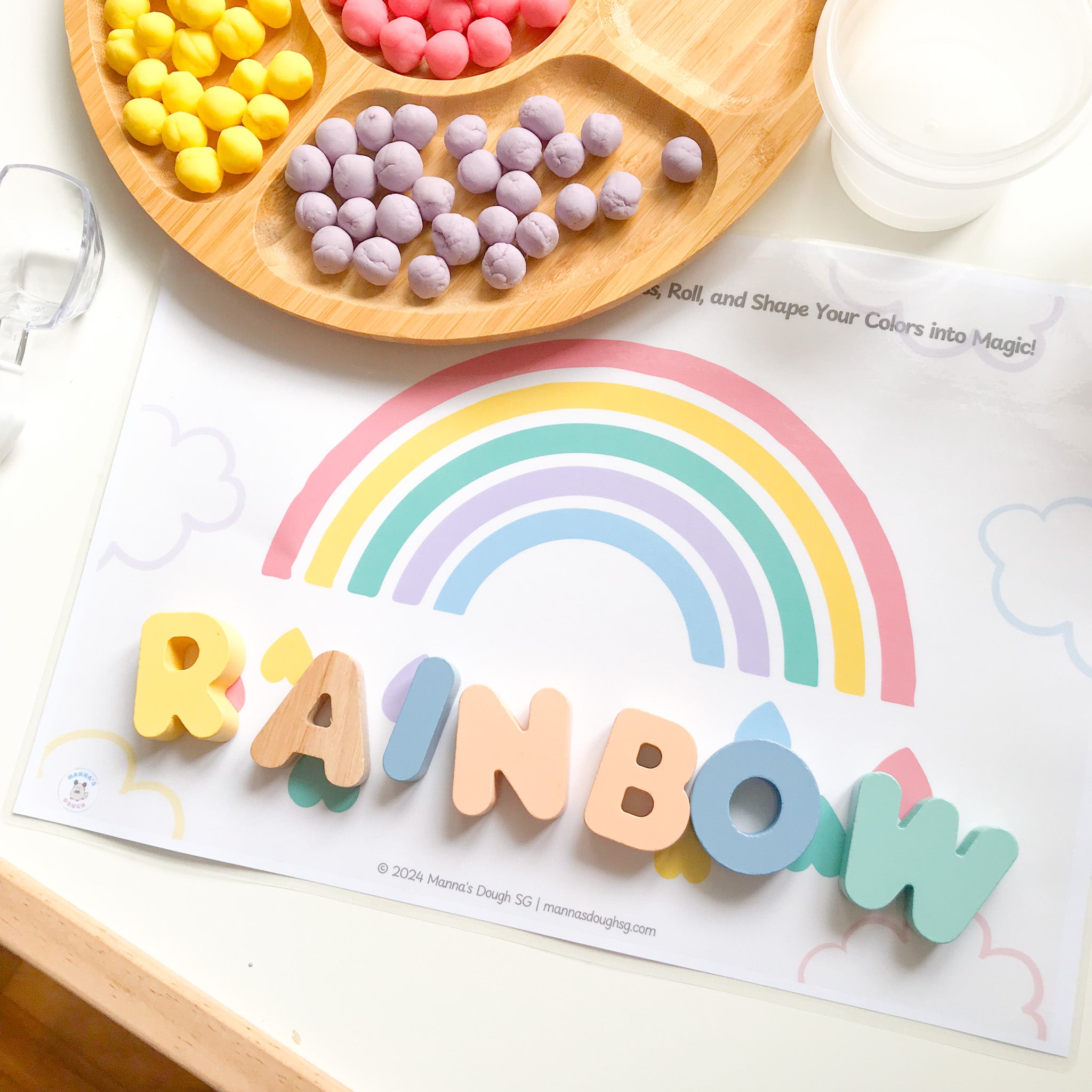 Colorful Rainbow - Playdough Mat [Free download]