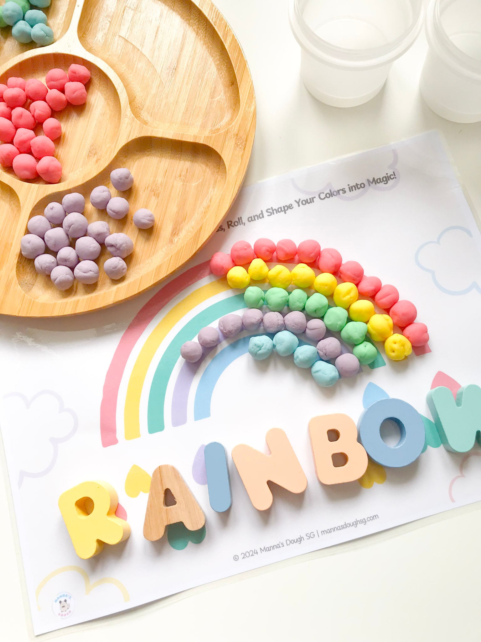 Colorful Rainbow - Playdough Mat [Free download]