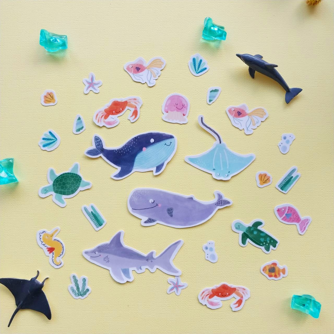 Ocean Odyssey Party Pack (Bundle B - Reusable Stickers + Playdough)